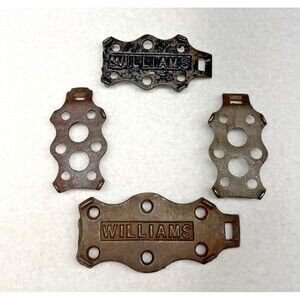 A.C. Williams Cast Iron Sad Iron Trivets Set of 4 Antique Laundry Stands